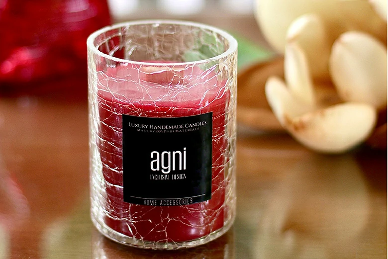 شمع شیشه آبگز کوچک Agni رایحه تمشک